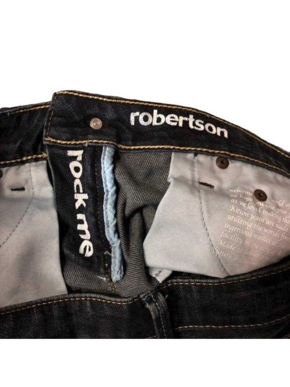 Kitson Robertson Rock Me Low Rise Jeans Womens 26 Used Bootcut Y2K - Picture 11 of 12